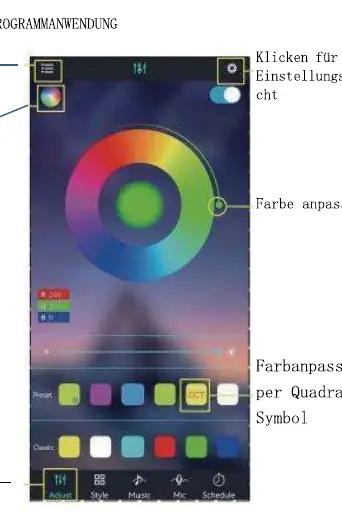LED-App-Steuerung