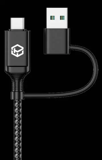 Powerwave 2-in-1 Ladekabel mit USB-A Adapter