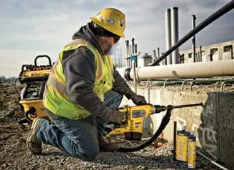 Anwendung des DustX+ Systems auf der Baustelle