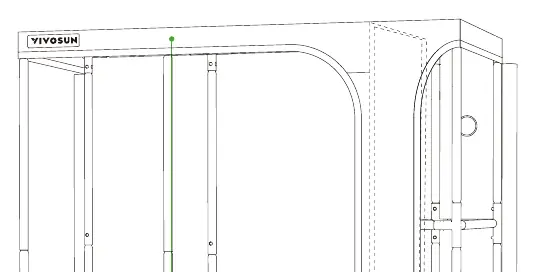 Platzierung der Deckenstangen (Schritt 10)
