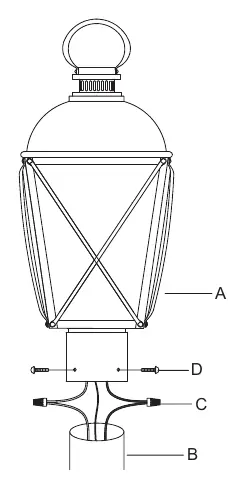Montageschema der Leuchte (Fig 1)