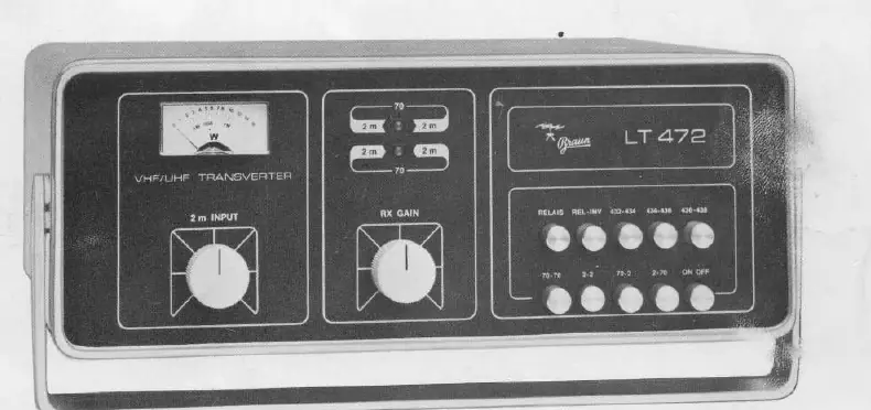 Frontplatte des Braun LT 470 / LT 472