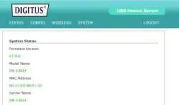 Systemstatus-Oberfläche