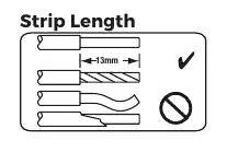 Abisolierlänge (13 mm)