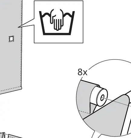 Handwäsche-Symbol.