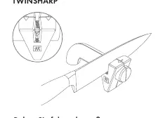 Anwendung des TWINSHARP Messerschärfers