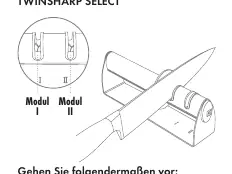 Anwendung des TWINSHARP SELECT Messerschärfers