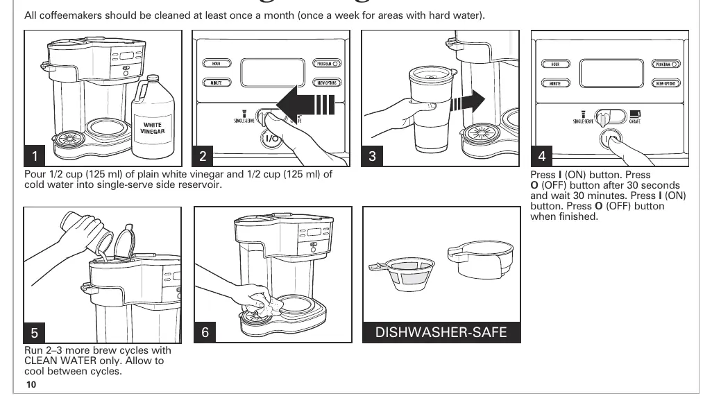 Reinigung der Single-Serve-Seite