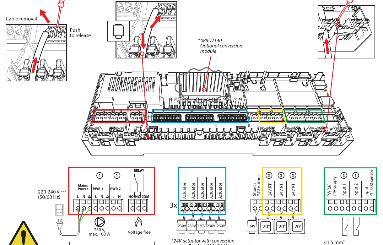 Schaltplan für den Danfoss Icon 2 Main Controller