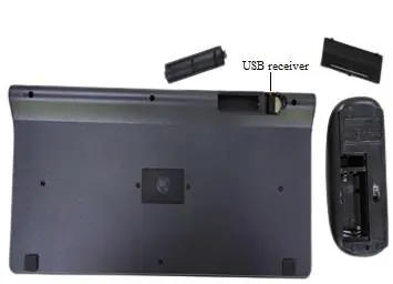Position des USB-Empfängers im Batteriefach