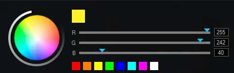 LED-Einstellungen und Batteriestatus