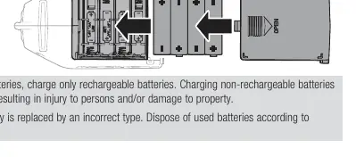 Einlegen der Batterien