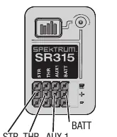 Anschlüsse des SR315 Empfängers