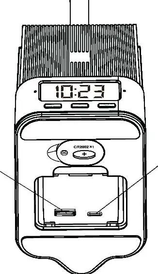 Batteriefach und USB-Anschlüsse