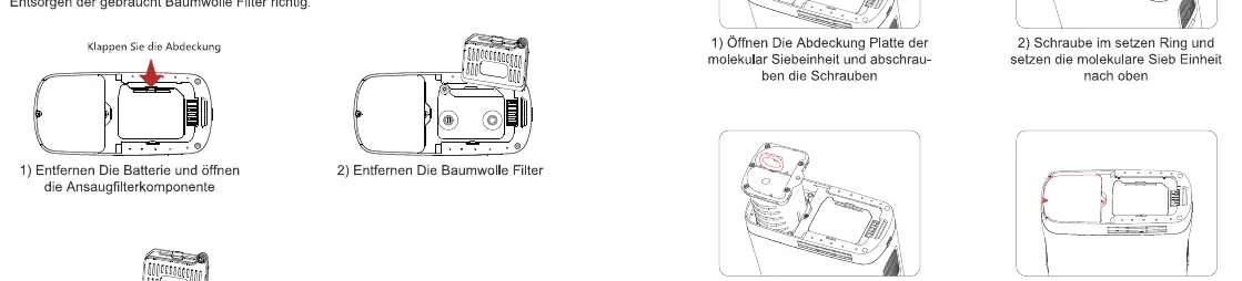 Austausch des Baumwollfilters