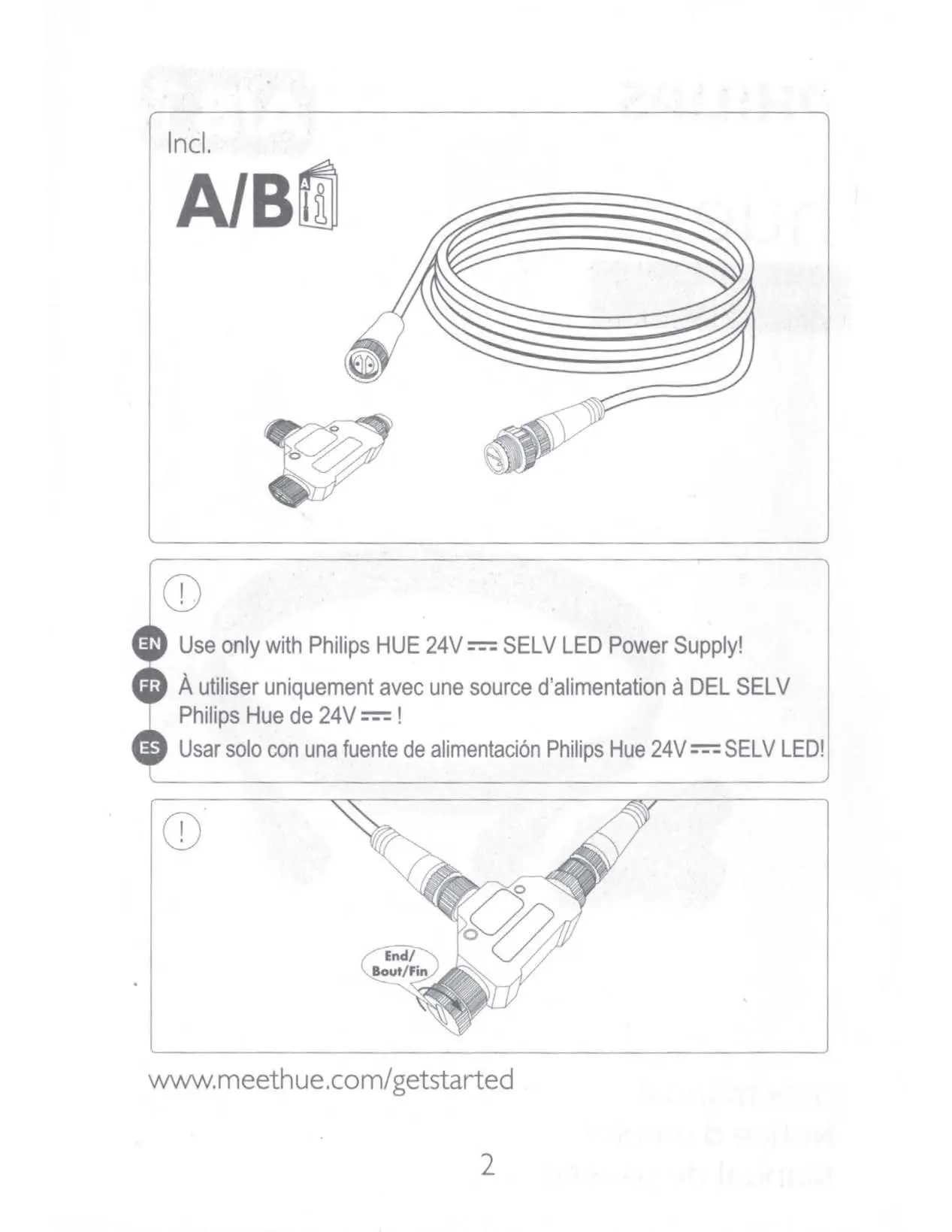Anschlussdiagramm für das Outdoor-Verlängerungskabel