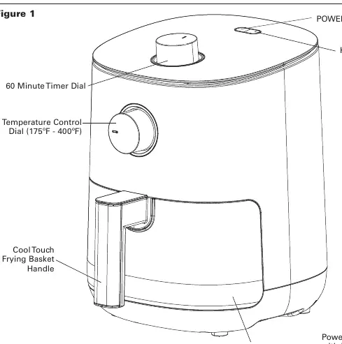 Diagramm der Bella 2.9QT Heißluftfritteuse