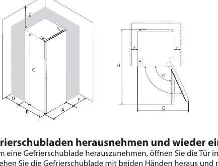 Raummaße für die Aufstellung