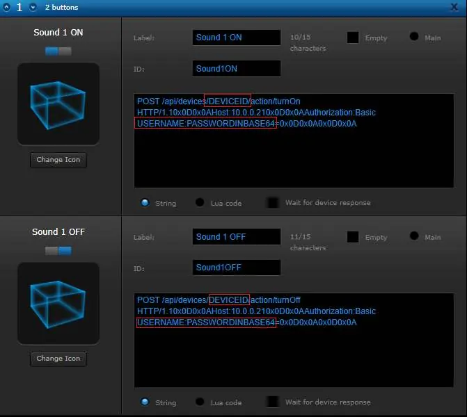 API-Konfiguration mit Base64-Code