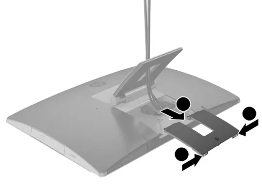 Entfernen der hinteren Anschlussabdeckung