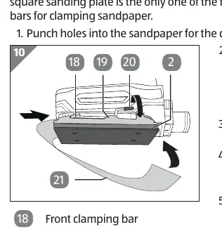 Schleifpapier einspannen
