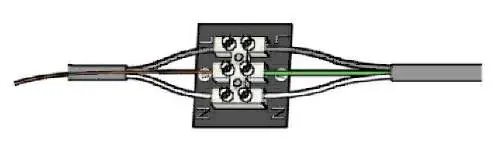 Schaltplan für den elektrischen Anschluss