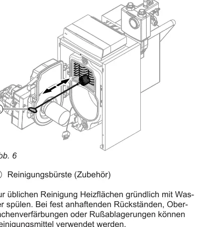 Reinigung der Heizfläche