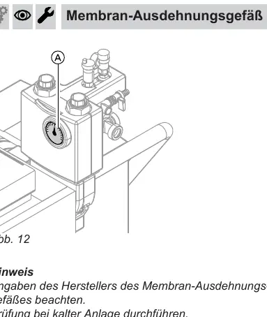 Prüfung des Membran-Ausdehnungsgefäßes