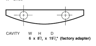 Diagramm der Lautsprecheröffnung auf der Heckablage