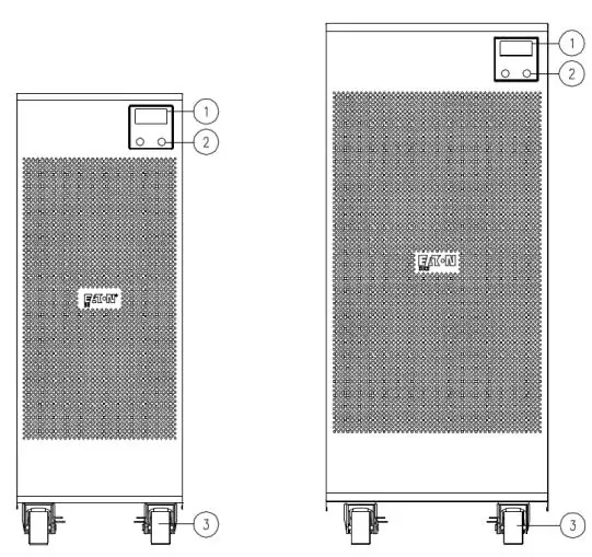 Vorderansicht der USV mit Display und Tasten