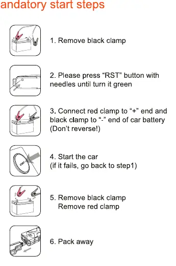 Schritte für den erzwungenen Start (Mandatory start steps)