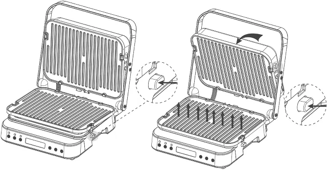 Entnahme der Grillplatten
