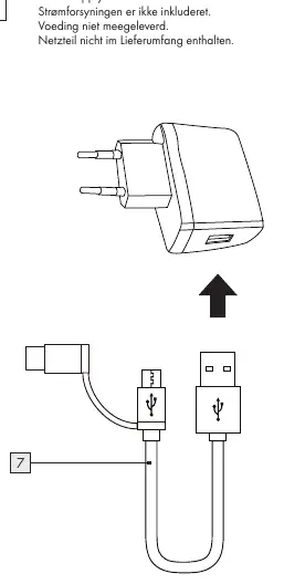 Anschluss der Powerbank an ein Netzteil