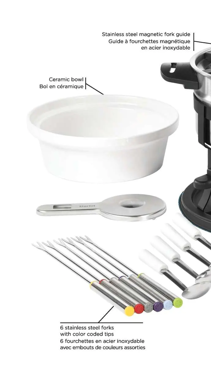 Bestandteile des Fondue-Sets