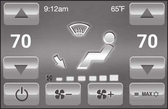 Klimasteuerung Touchscreen-Interface