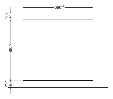 Ausschnittmaße für den Einbau