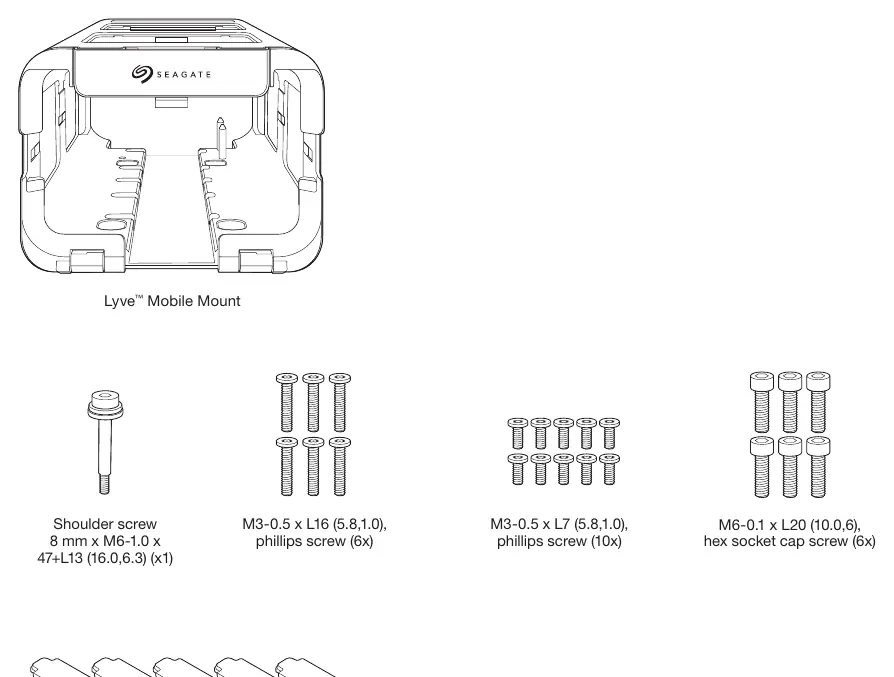 Teileliste der Lyve Mobile Mount