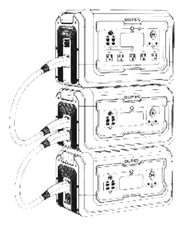 Verbindung der Extra-Batterie