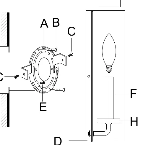 Montagediagramm der Leuchte