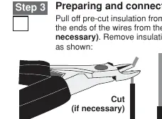 Abisolierlehre für die Kabel