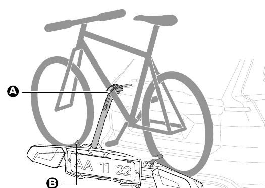 Befestigung des Fahrrads