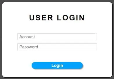 Anmeldebildschirm der Web-Benutzeroberfläche.