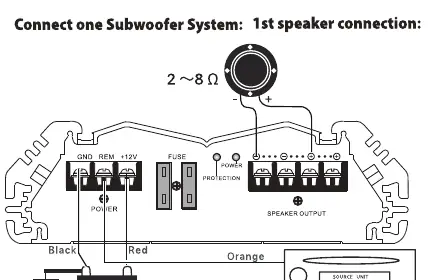 Anschluss eines Subwoofers