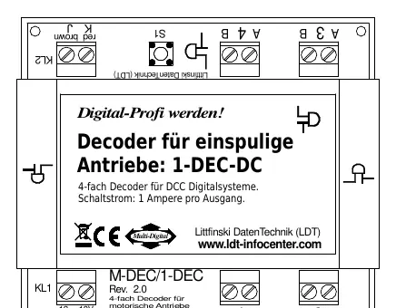 Anschlussplan des LDT 1-DEC-DC-G Decoders