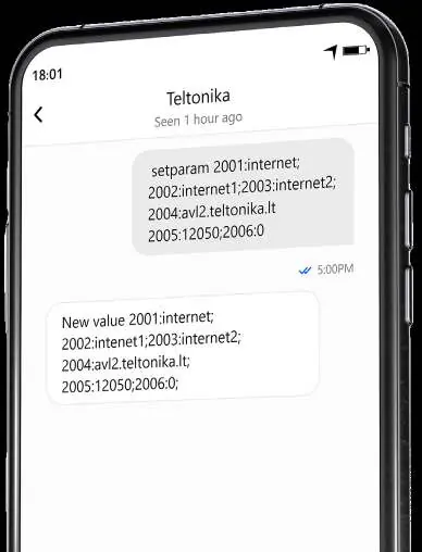 Beispiel für einen SMS-Konfigurationsbefehl