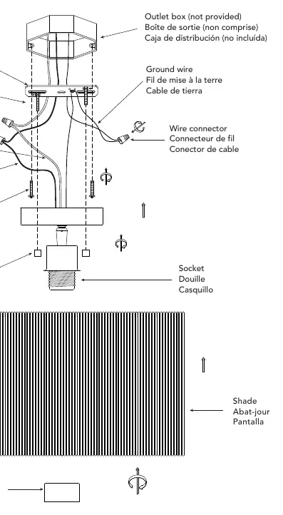 Installationsschema der Deckenleuchte
