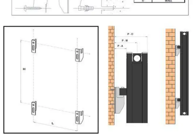 Diagramm zur Wandmontage
