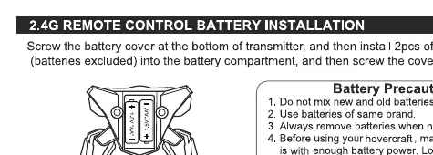 Installation der Batterien in der Fernbedienung