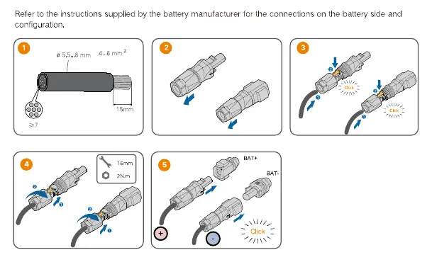 Batterie- und Kommunikationsanschluss