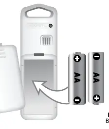 Batterieinstallation Außensensor